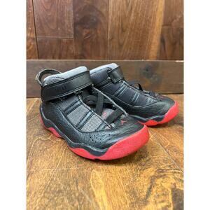 Nike Air Jordan 6 Rings Toddler Size 9C Black Red Sneaker Shoes